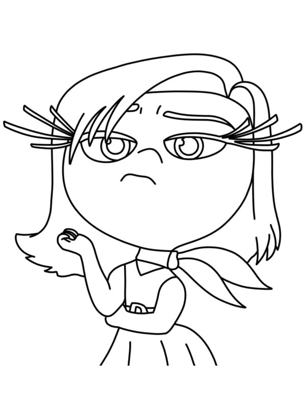 Dibujo de Desagrado (Del revés) para Colorear Dibujo de Desagrado (Del revés) para Colorear
