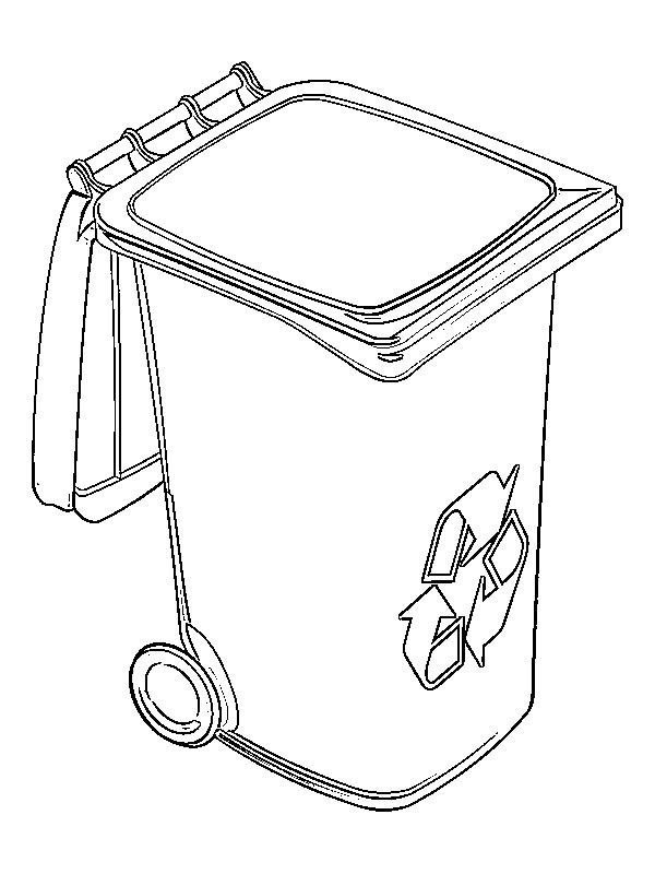 Dibujo de Contenedor de basura para Colorear