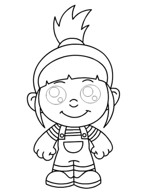 Dibujo de Agnes (Mi villano favorito) para Colorear Dibujo de Agnes (Mi villano favorito) para Colorear
