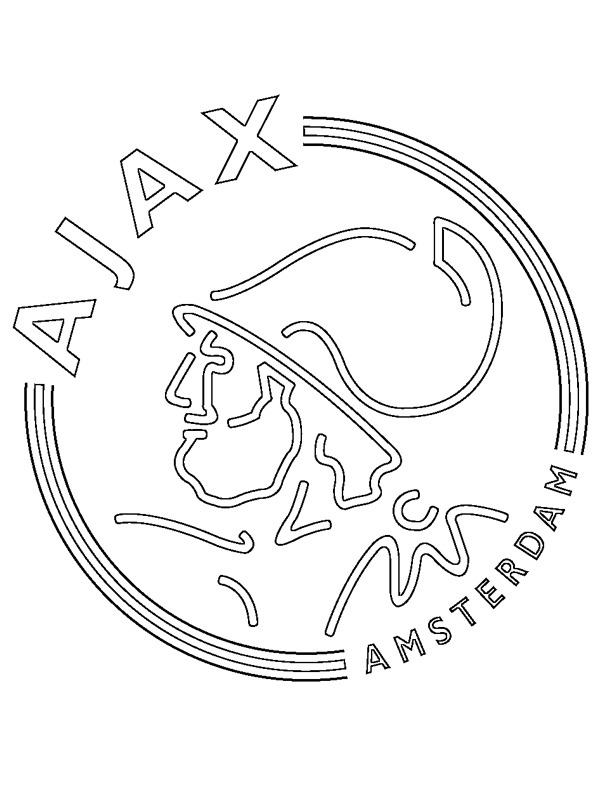 Dibujo de Ajax de Ámsterdam para Colorear Dibujo de Ajax de Ámsterdam para Colorear