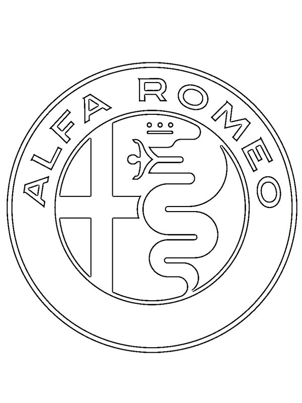 Dibujo de Logo de Alfa Romeo para Colorear