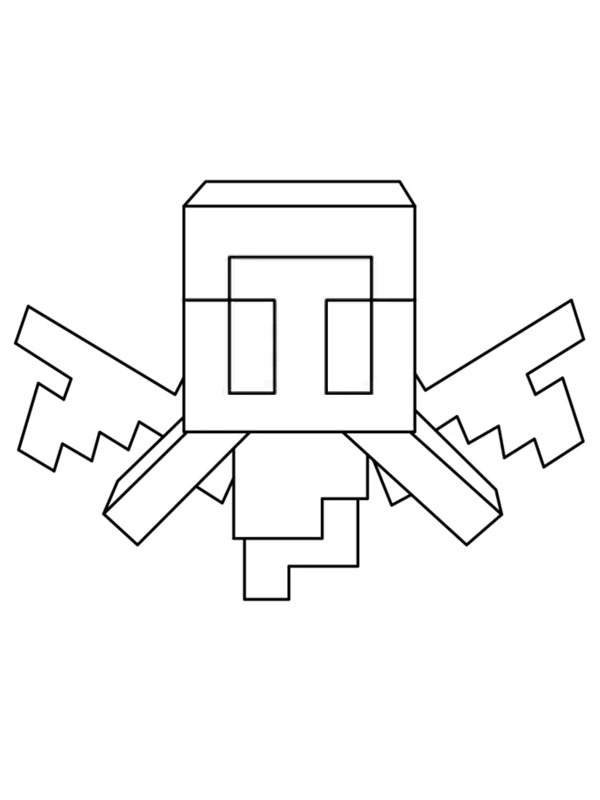 Dibujo de Allay Minecraft para Colorear Dibujo de Allay Minecraft para Colorear