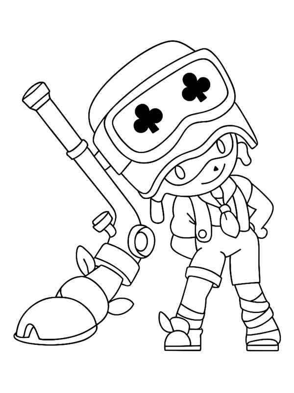Dibujo de Alli Brawl Stars para Colorear Dibujo de Alli Brawl Stars para Colorear