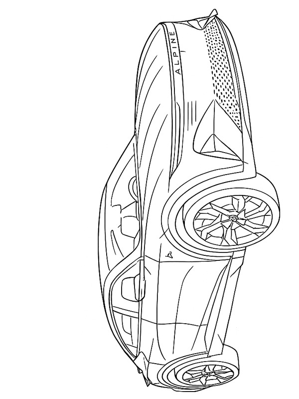 Dibujo de Alpine A390 para Colorear Dibujo de Alpine A390 para Colorear