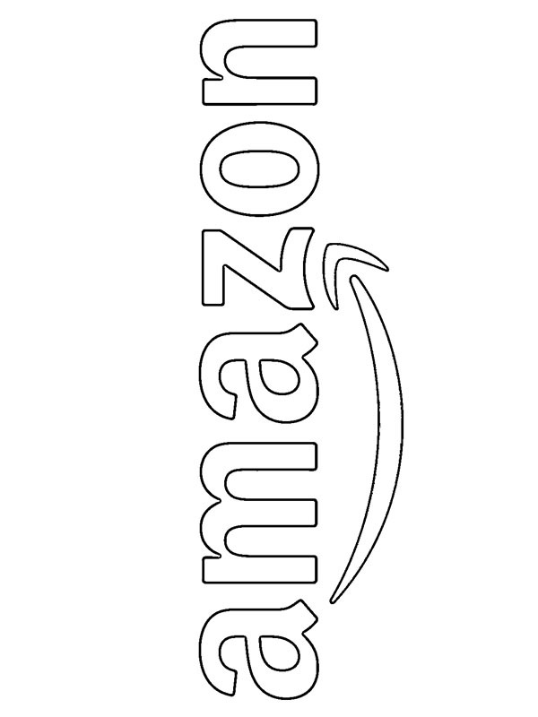 Dibujo de Logo de Amazon para Colorear Dibujo de Logo de Amazon para Colorear