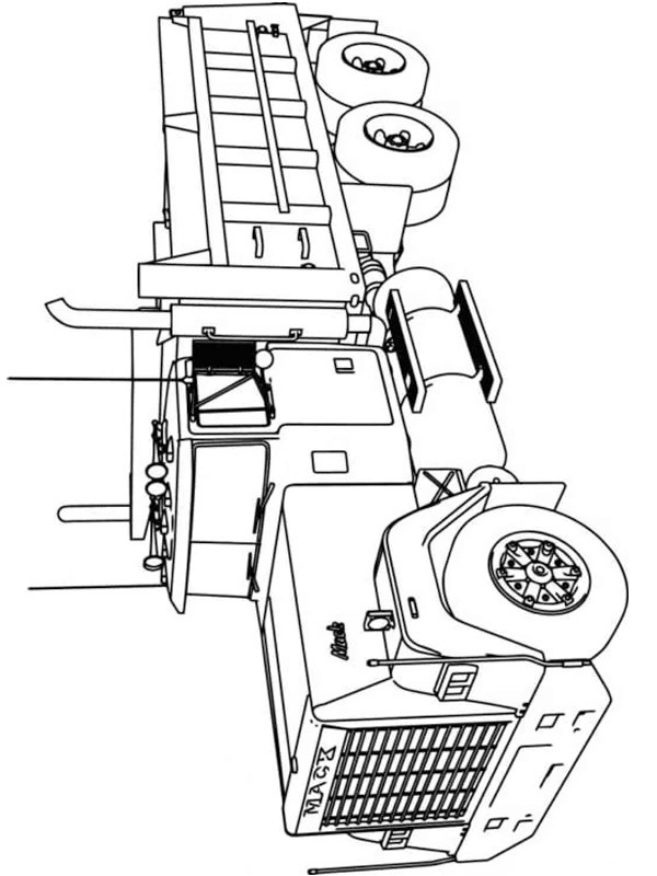 Dibujo de Camión americano para Colorear Dibujo de Camión americano para Colorear