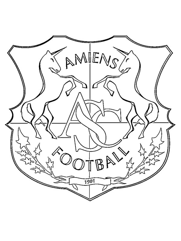 Dibujo de Amiens Sporting Club para Colorear Dibujo de Amiens Sporting Club para Colorear