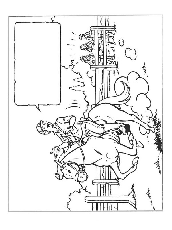 Dibujo de amika montar a caballo para Colorear