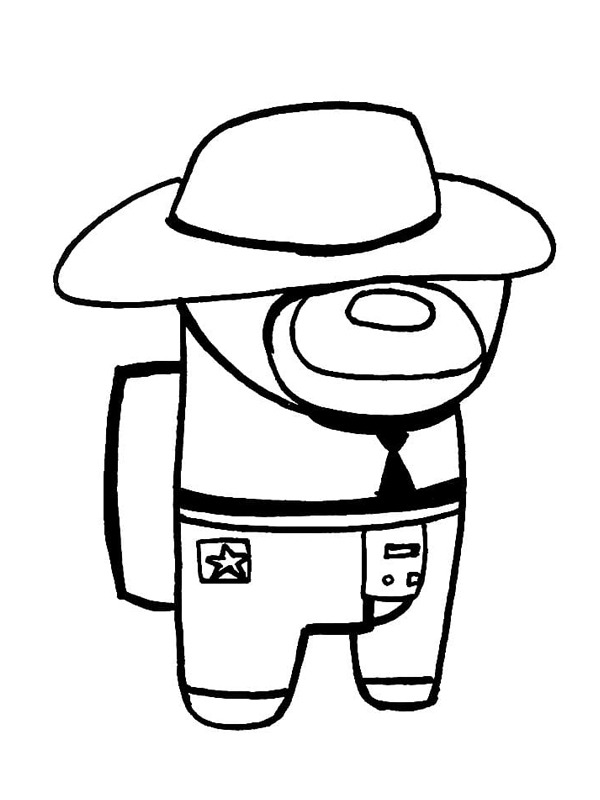 Dibujo de Entre nosotros un vaquero para Colorear Dibujo de Entre nosotros un vaquero para Colorear