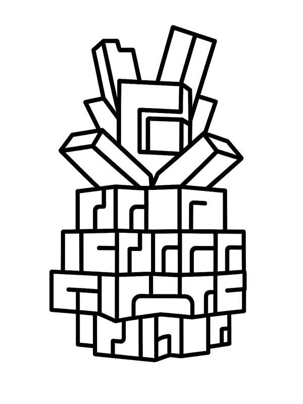Dibujo de Piña (Grow a Garden) para Colorear Dibujo de Piña (Grow a Garden) para Colorear
