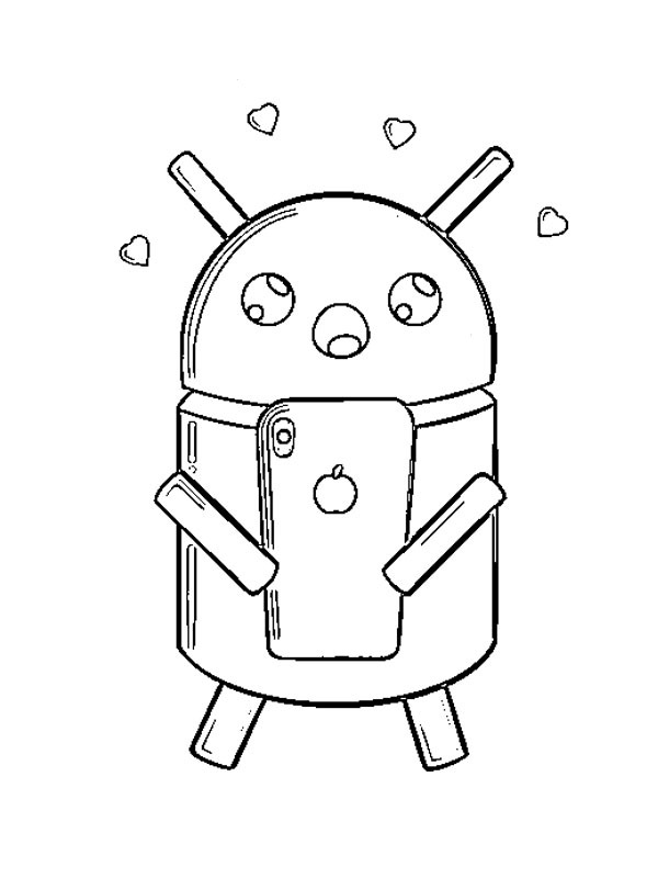 Dibujo de Robot Androide para Colorear