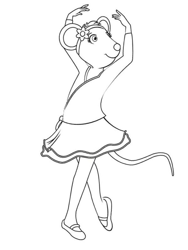 Dibujo de Angelina Bailarina para Colorear Dibujo de Angelina Bailarina para Colorear