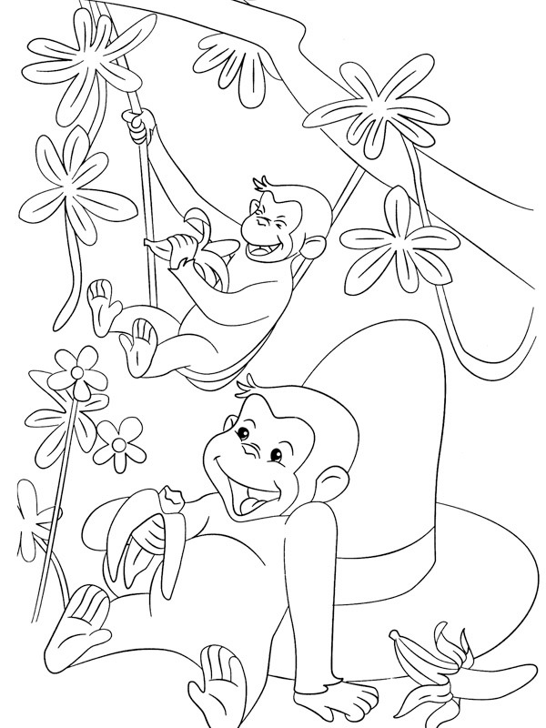 Dibujo de monos para Colorear Dibujo de monos para Colorear