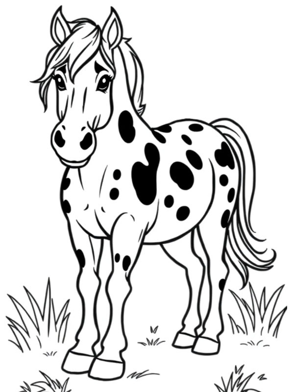 Dibujo de Caballo Appaloosa para Colorear Dibujo de Caballo Appaloosa para Colorear
