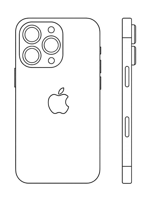 Dibujo de Apple iPhone 17 para Colorear Dibujo de Apple iPhone 17 para Colorear