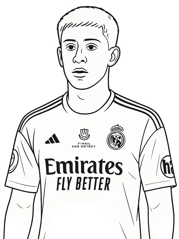Dibujo de Arda Güler para Colorear Dibujo de Arda Güler para Colorear