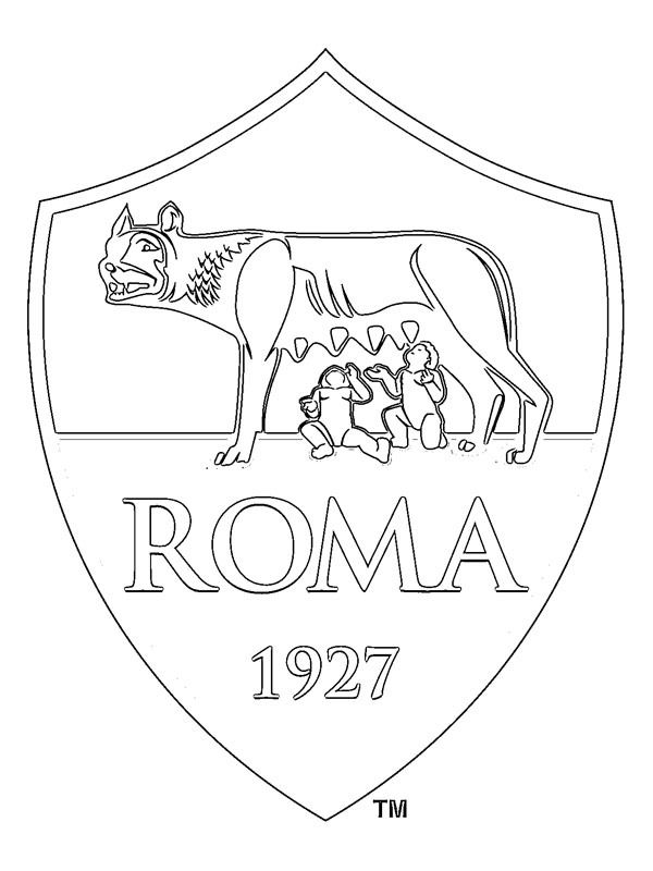 Dibujo de Associazione Sportiva Roma para Colorear