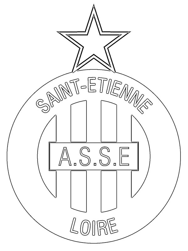 Dibujo de AS Saint-Étienne para Colorear