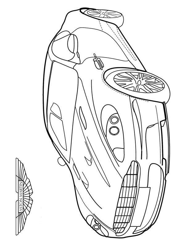 Dibujo de Aston Martin DBS V12 para Colorear