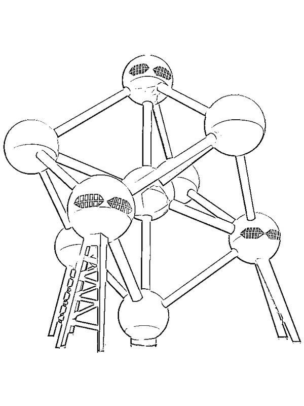Dibujo de Atomium para Colorear
