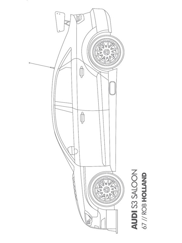 Dibujo de Audi A3 para Colorear