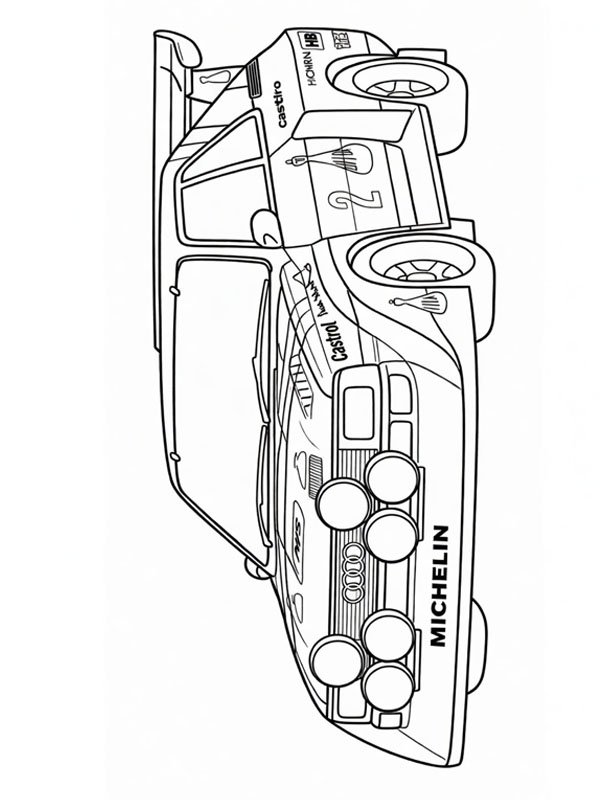 Dibujo de Audi Quattro S1 para Colorear Dibujo de Audi Quattro S1 para Colorear