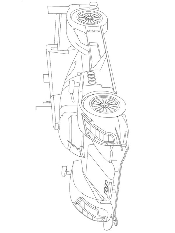 Dibujo de Audi r18 coche de carreras para Colorear