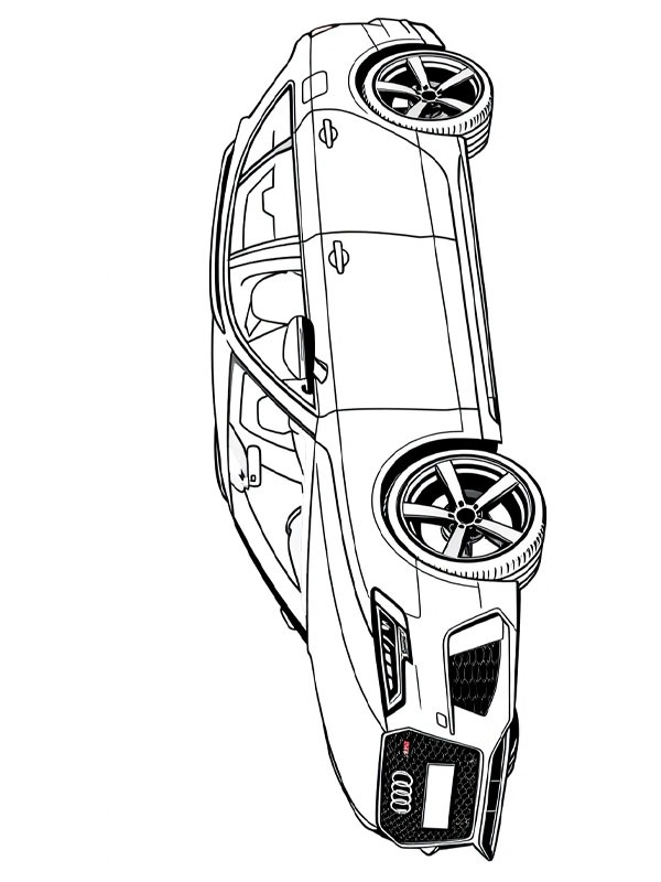 Dibujo de Audi RS6 para Colorear Dibujo de Audi RS6 para Colorear
