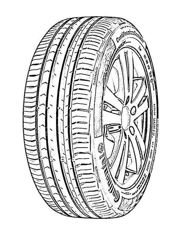 Dibujo de Neumáticos para Colorear
