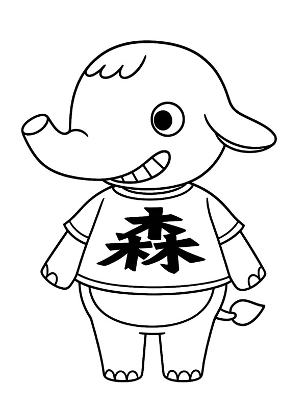 Dibujo de Axel (Animal crossing) para Colorear Dibujo de Axel (Animal crossing) para Colorear