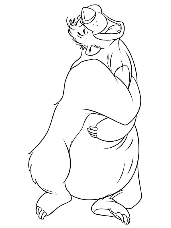 Dibujo de Baloo se ríe para Colorear Dibujo de Baloo se ríe para Colorear