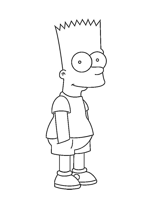 Dibujo de Bart Simpson para Colorear