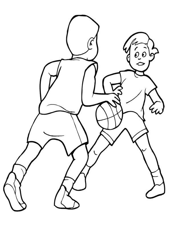 Dibujo de Jugadores de baloncesto para Colorear