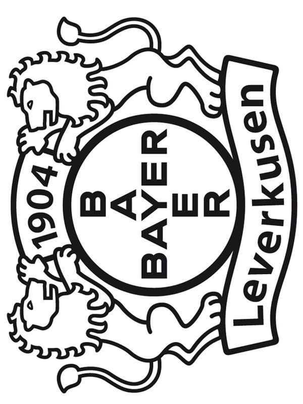 Dibujo de Bayer 04 Leverkusen para Colorear Dibujo de Bayer 04 Leverkusen para Colorear