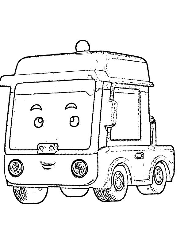 Dibujo de Benji (Robocar Poli) para Colorear Dibujo de Benji (Robocar Poli) para Colorear