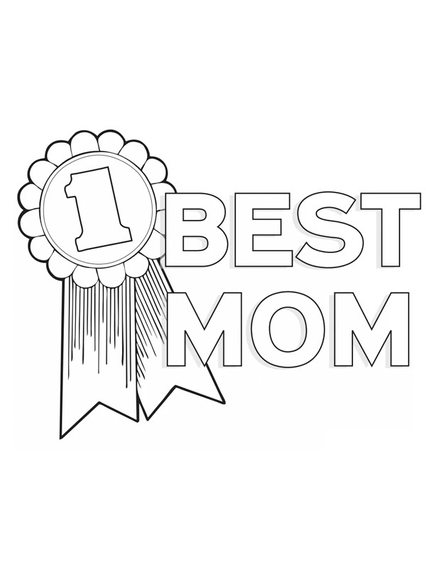 Dibujo de Best mom para Colorear Dibujo de Best mom para Colorear