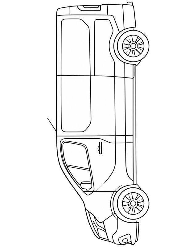 Dibujo de Furgoneta para Colorear Dibujo de Furgoneta para Colorear