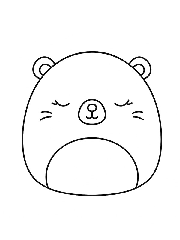 Dibujo de Darlene el castor Squishmallow para Colorear Dibujo de Darlene el castor Squishmallow para Colorear