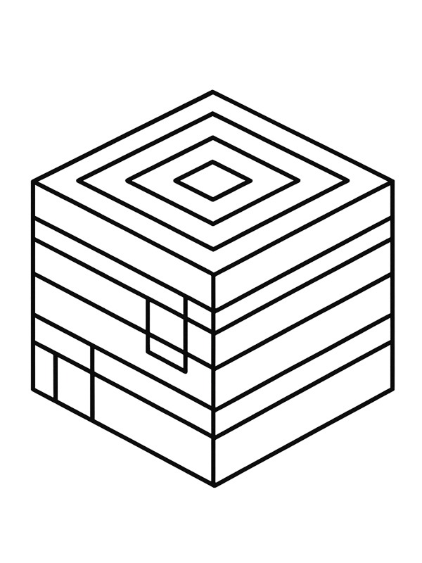 Dibujo de Nido de abejas (Minecraft) para Colorear Dibujo de Nido de abejas (Minecraft) para Colorear