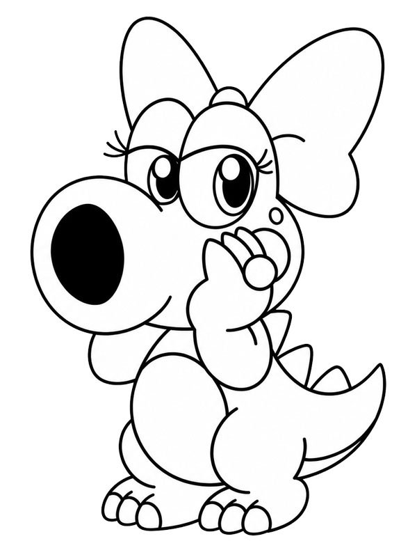 Dibujo de Birdo (Super Mario) para Colorear Dibujo de Birdo (Super Mario) para Colorear