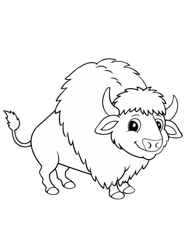 Dibujo de Bison para Colorear