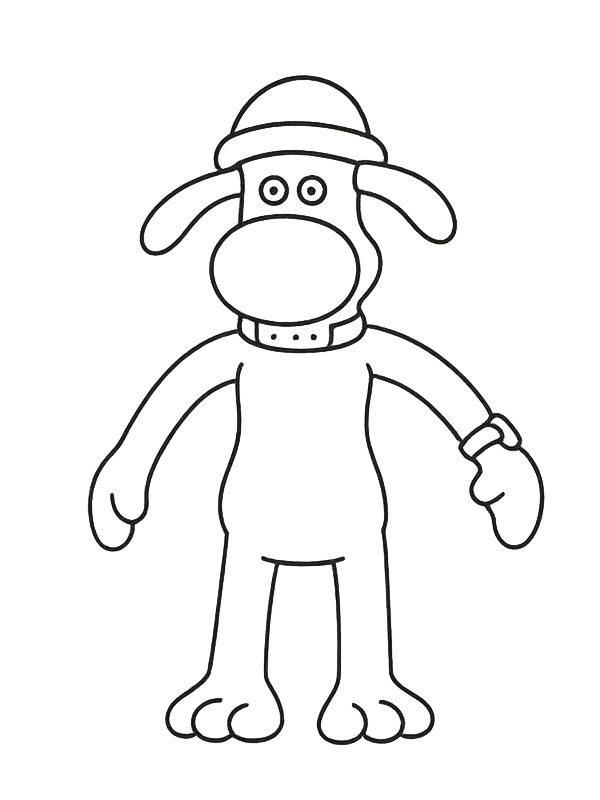 Dibujo de Bitzer (La oveja Shaun) para Colorear Dibujo de Bitzer (La oveja Shaun) para Colorear