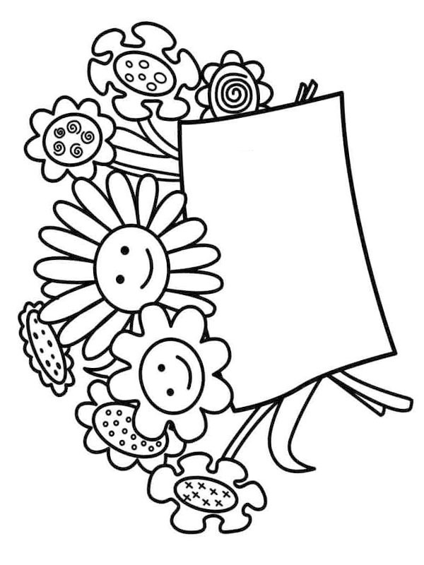 Dibujo de Flores para el dia de la madre para Colorear Dibujo de Flores para el dia de la madre para Colorear