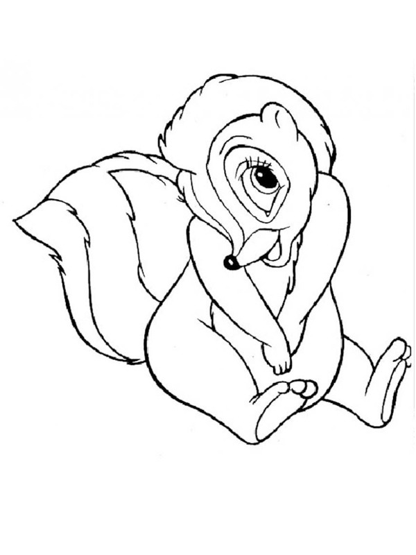 Dibujo de Flor (Bambi) para Colorear Dibujo de Flor (Bambi) para Colorear
