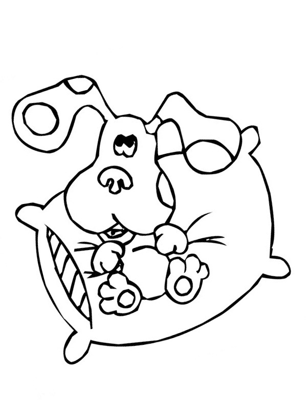 Dibujo de Azul esta sobre una almohada para Colorear Dibujo de Azul esta sobre una almohada para Colorear