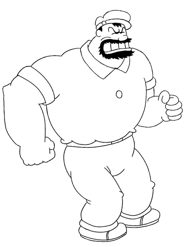 Dibujo de Bluto para Colorear Dibujo de Bluto para Colorear