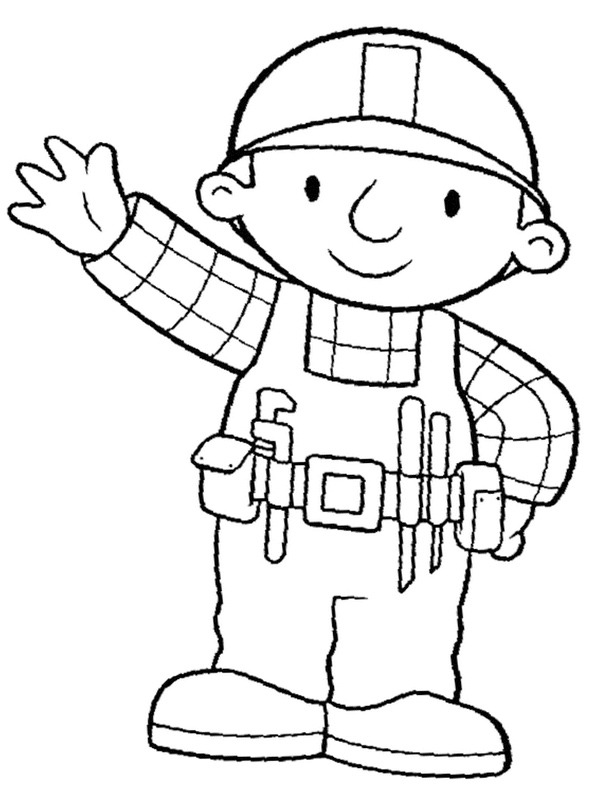 Dibujo de Bob saluda para Colorear Dibujo de Bob saluda para Colorear