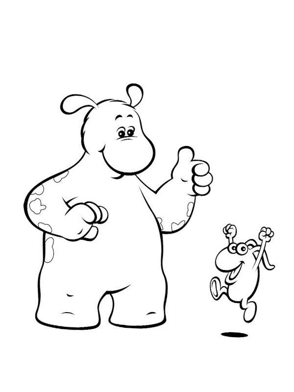 Dibujo de Bol y Smik estan felices para Colorear Dibujo de Bol y Smik estan felices para Colorear