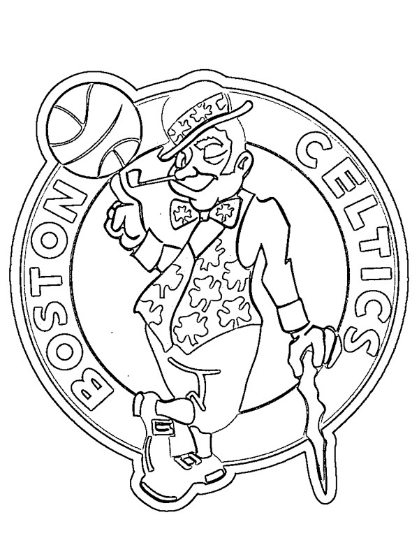 Dibujo de Boston Celtics para Colorear Dibujo de Boston Celtics para Colorear