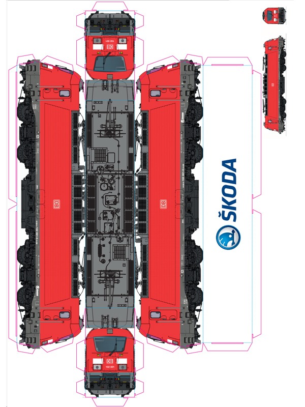 Dibujo de Hoja de construcción de tren Skoda para Colorear Dibujo de Hoja de construcción de tren Skoda para Colorear